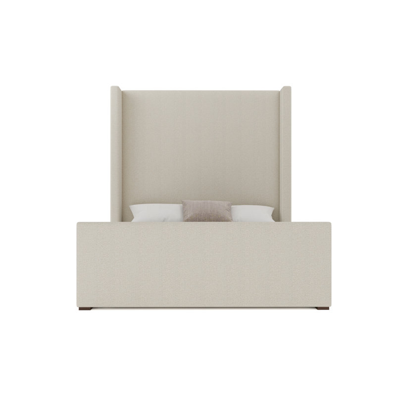 Aylet Luxe Footboard High Bed, Boucle Off White, Queen