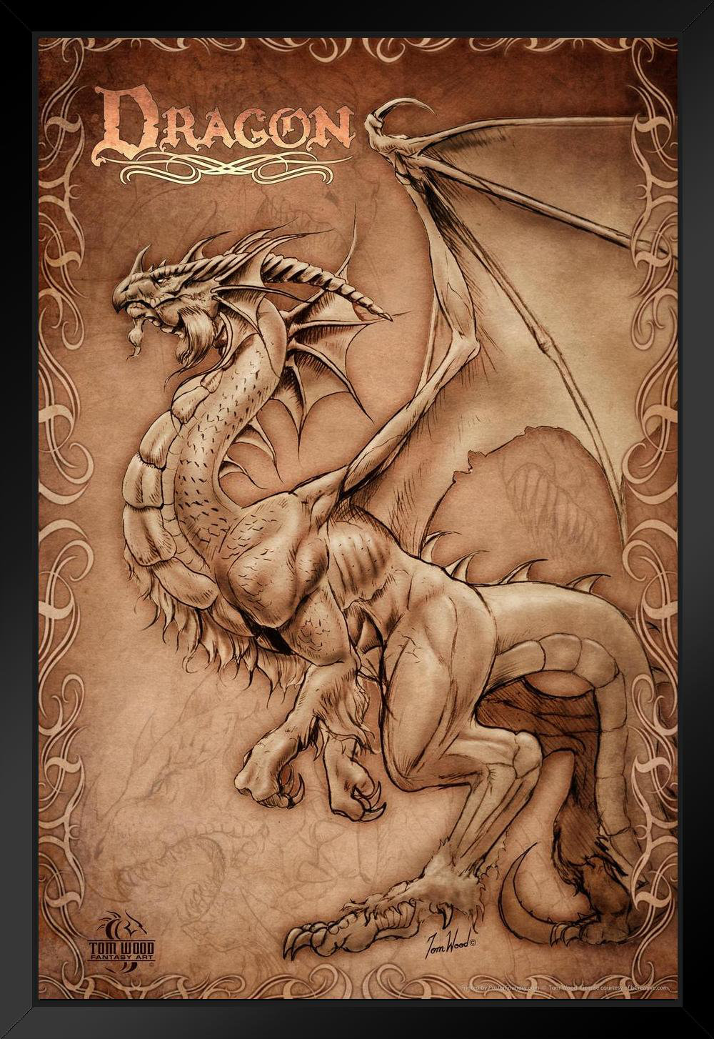 Art Poster Dragon Dark Fantasy