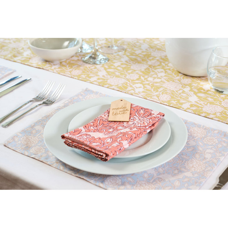 Cotton Floral Square Napkin