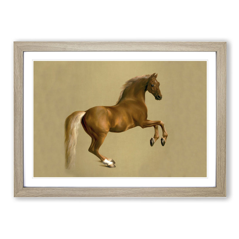 Whistlejacket by George Stubbs - Picture Frame Painting, Oak, 27cm H x 36cm W x 2cm D