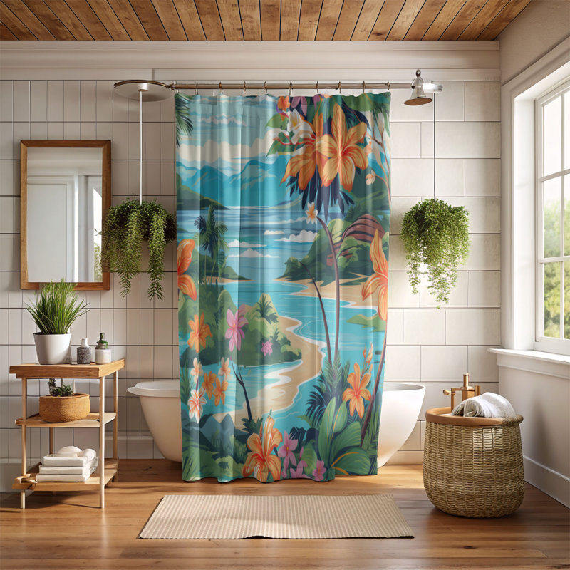 Rideau de douche Isle - Premium, H 74 po x l 71 po