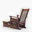 Chaise berçante en bois massif