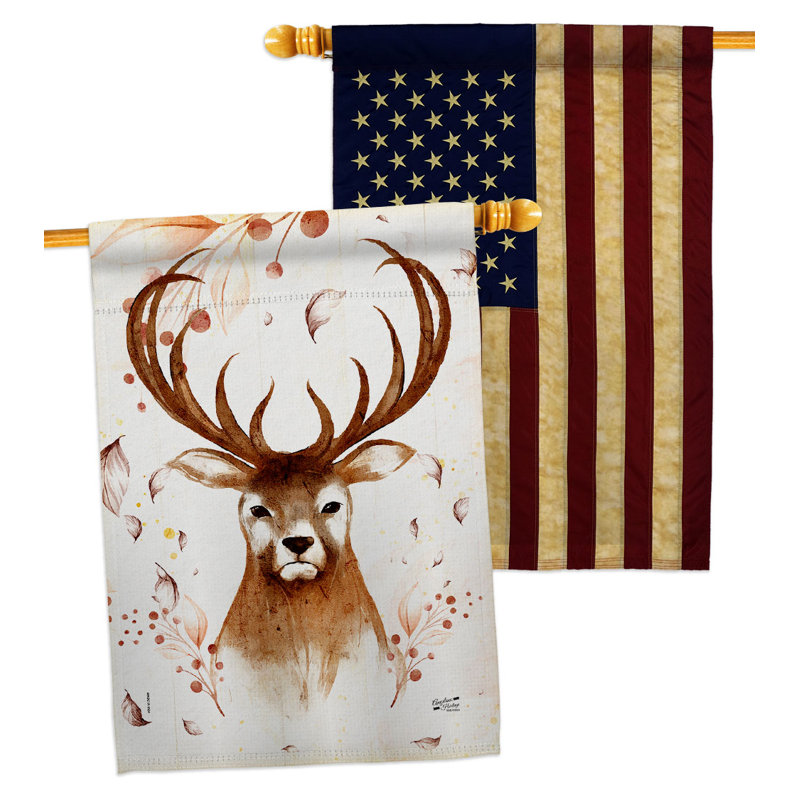 Drapeau de maison en polyester à 2 côtés 40 x 28 po