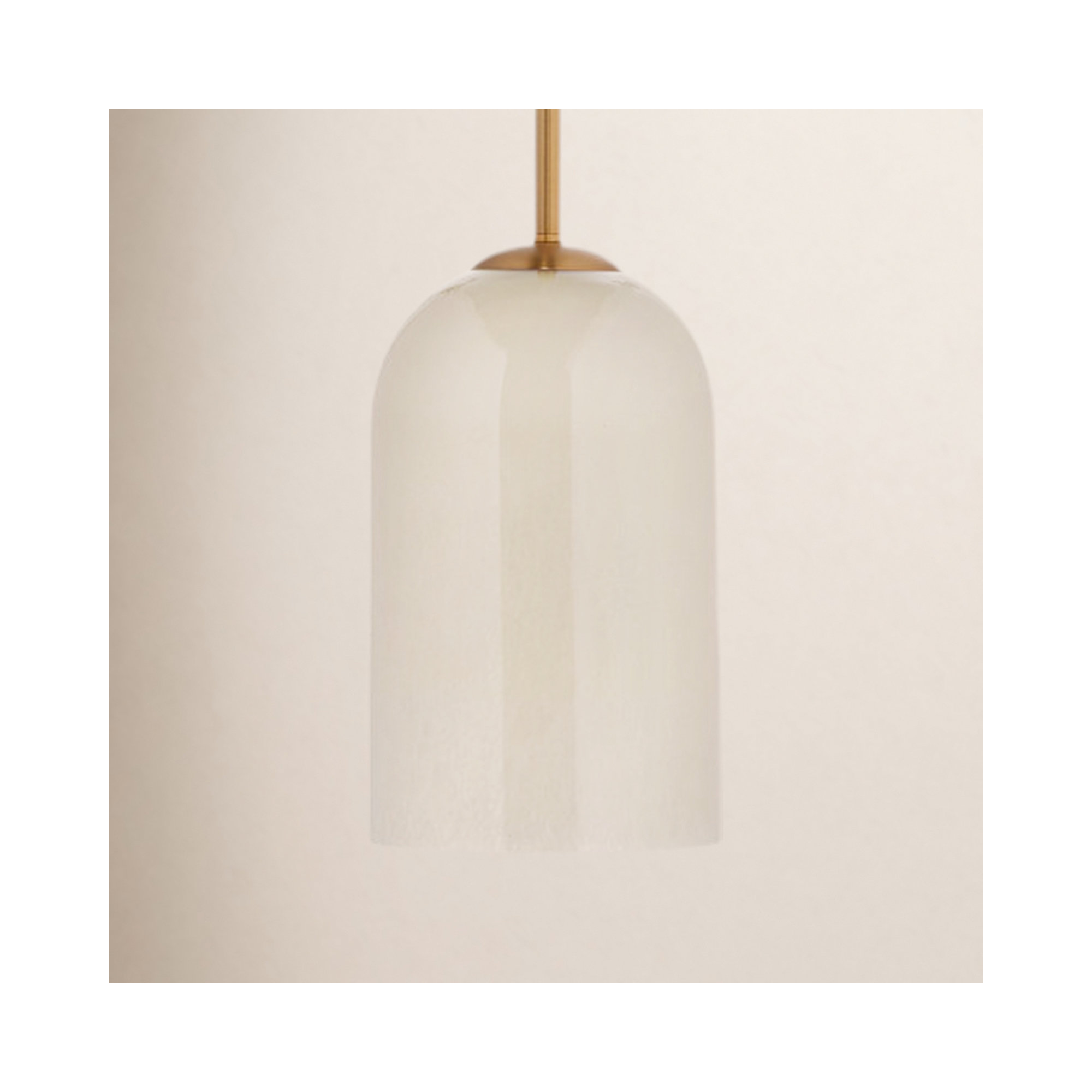 Brianna 1-Light Glass Pendant, Taupe