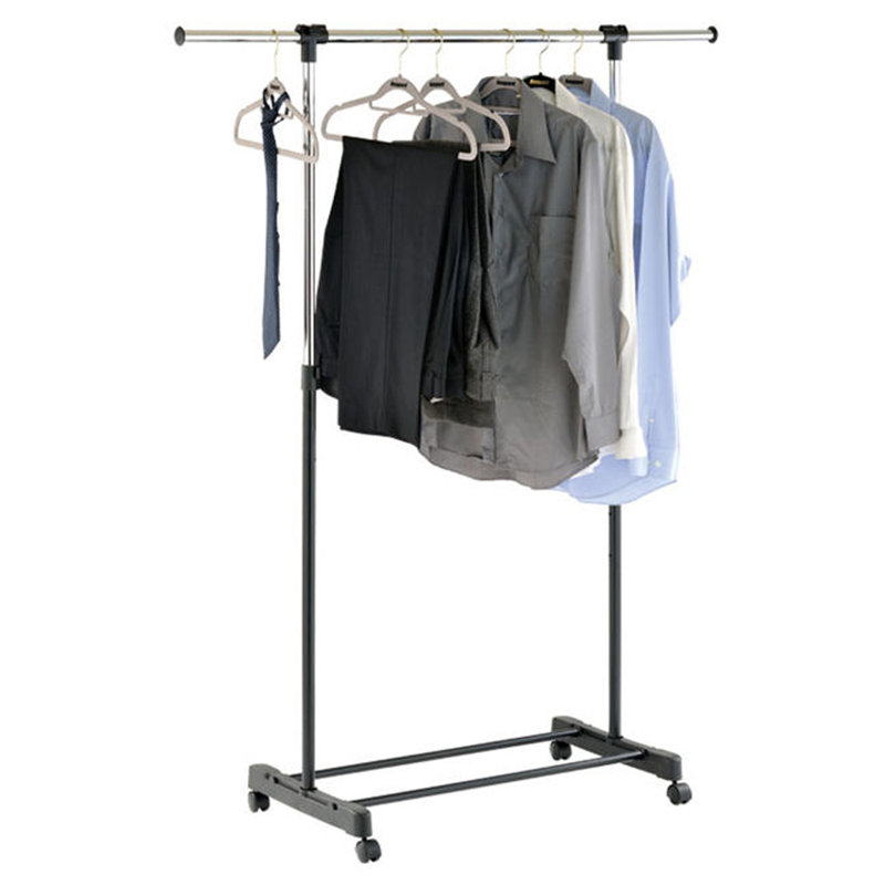 Adjustable Rolling Clothing Rack