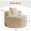Fauteuil d'appoint rond surdimensionné et sans dossier-369695287