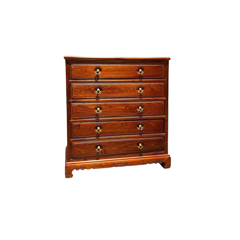 Commode d'appoint moderne en bois massif avec rangement en bois massif