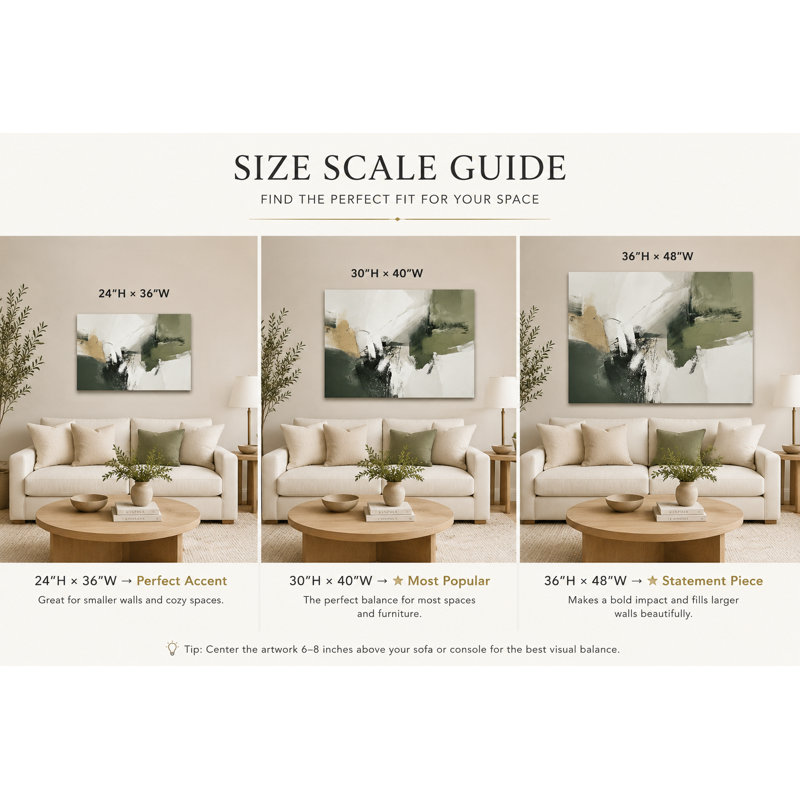 Art mural sur toile tendue Olive Gesture, L 24 po x H 16 po x P 1,5 po