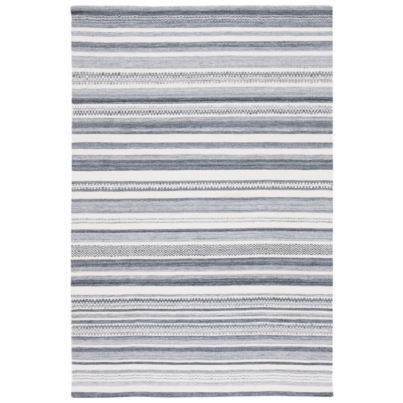 Arciszewski Striped Kilim Hand Woven Performance Striped Rug, Rectangle 5' x 8'