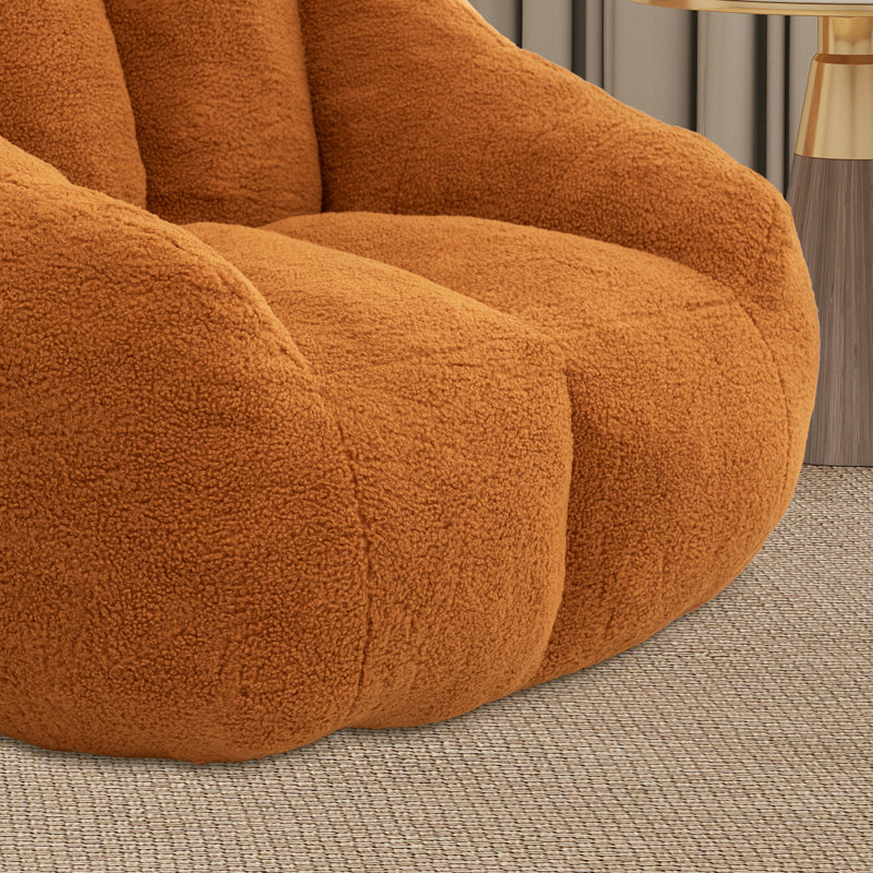 Fauteuil à billes, fauteuil de plancher moderne, Peluche jaune