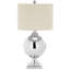 Lampe de table en verre transparent et métal Heavener