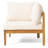 SOFA  SET-TEAK+BEIGE