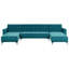 Aliyha 5 Seater Velvet Sofa Bed-1441775417