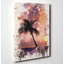 Beach Palm Tree & Boat Seascape Painting on Canvas - Wrapped Canvas-35554213