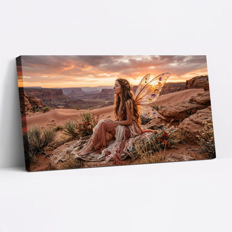 Ensemble de 1 tableau sur toile « Désert féerique », L 58 po x H 28 po, Wrapped Canvas