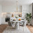 6-Light Dimmable Gold Chandelier