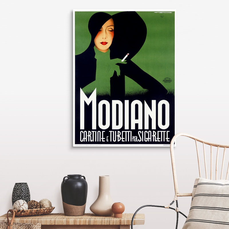 «Modiano» par Franz Lenhart, reproduction sur toile, Toile tendue, H 40 po x l 30 po x P 1,25 po
