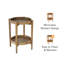 Table d'appoint ronde en bois massif West Village avec plateaux de service amovibles