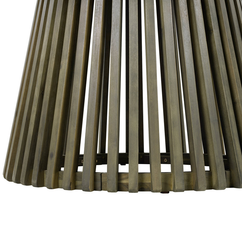 Outdoor Acacia Wood Patio Dining Table, Gray