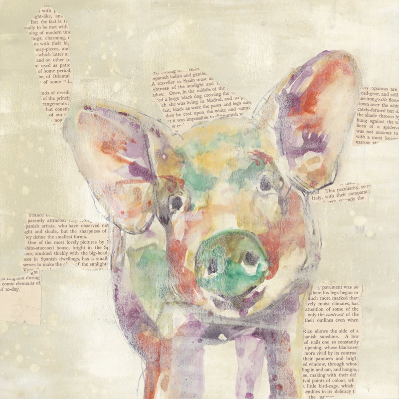 Farm Collage I by Jennifer Goldberger - Wrapped Canvas Print, 122cm H x 122cm W