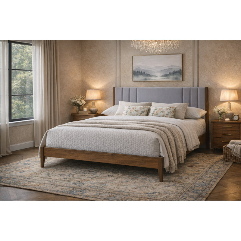 Wedgewood Upholstered Storage Bed, Double (4'6), Light Grey