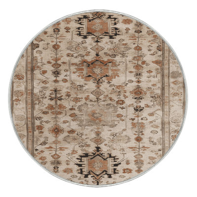 Tapis beige lavable à la machine Afyon