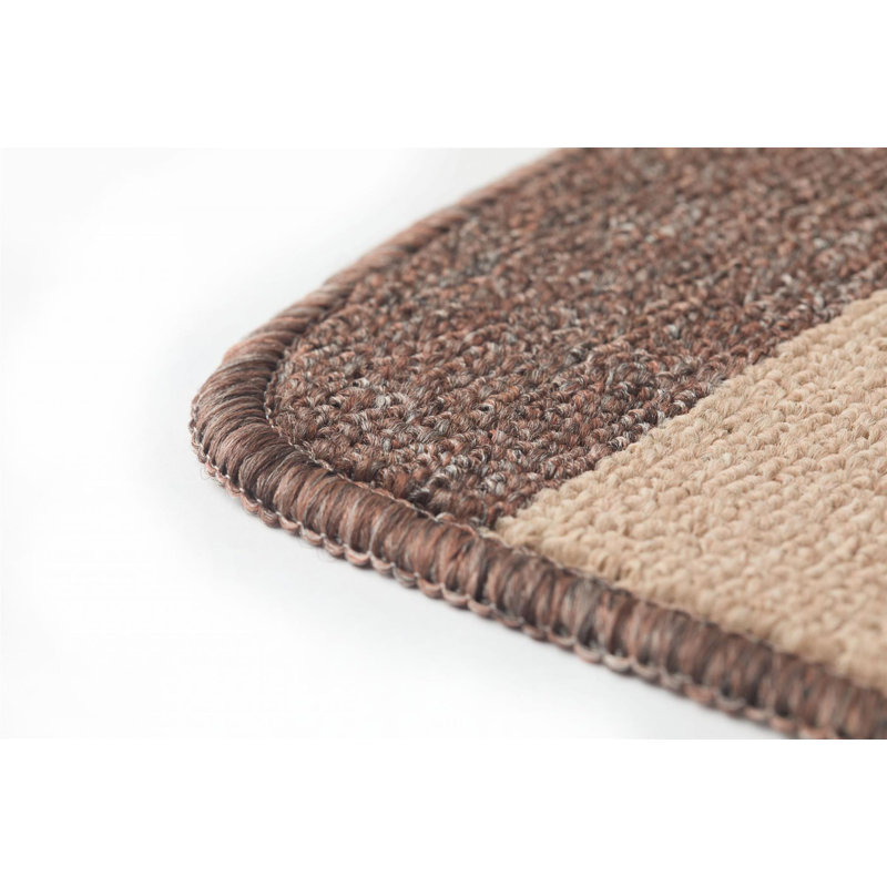 Annu Polypropylene Plastic Non-Slip Bath Mat, Brown