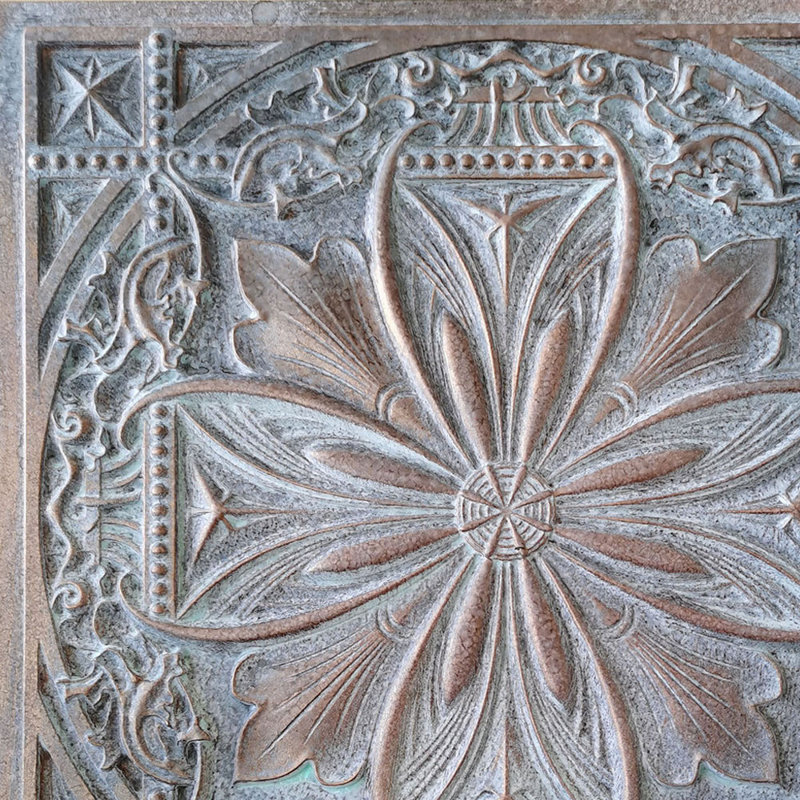 Pavillon de jardin Milan X 2 pi Tuile de plafond en PVC à poser ou à coller, Cuivre délavé