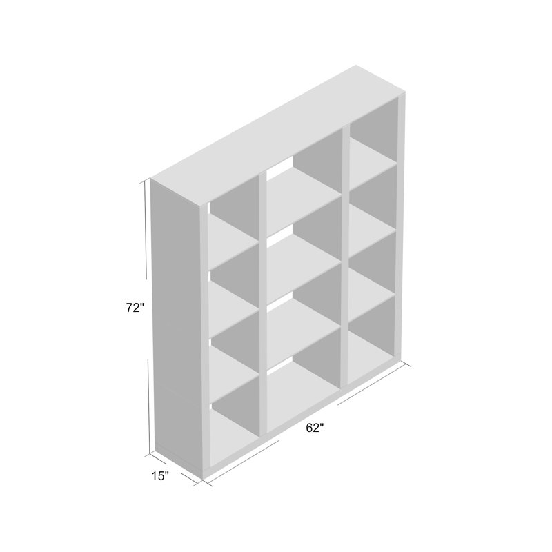 Thane Bookcase, Gray High Gloss