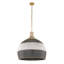 Burt 6 Light Soft Gold + Matte Black Pendant