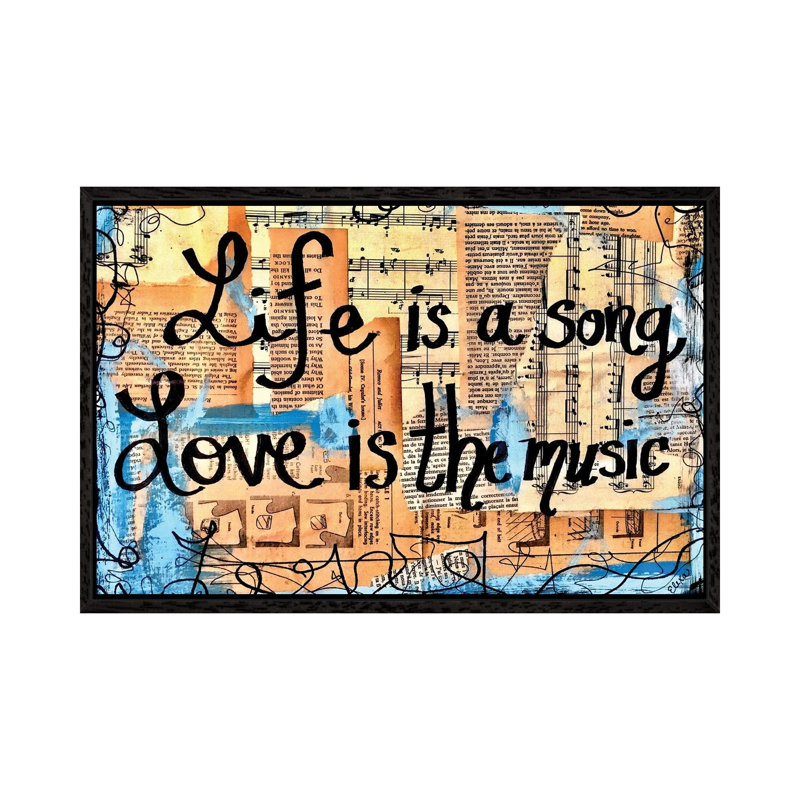 Love Is The Music by Elexa Bancroft - Print on Canvas, Black Framed, 66.04 cm H x 45.72 cm W