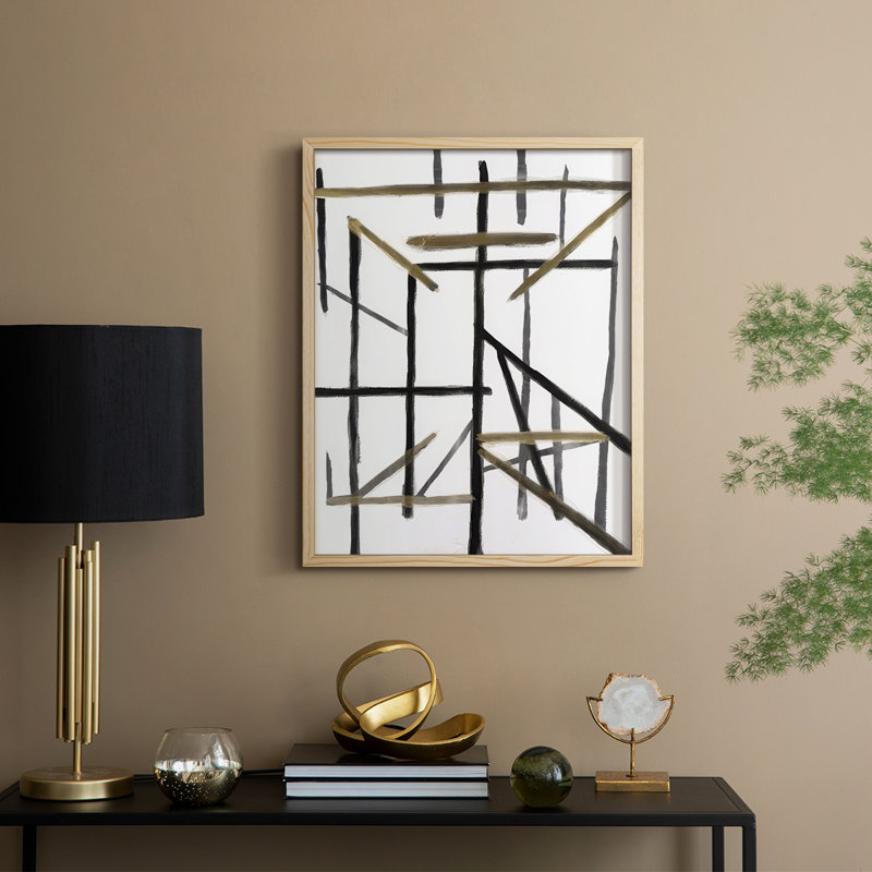 Edifice II Framed Print - Solid Wood, 30" H x 24" W, Natural