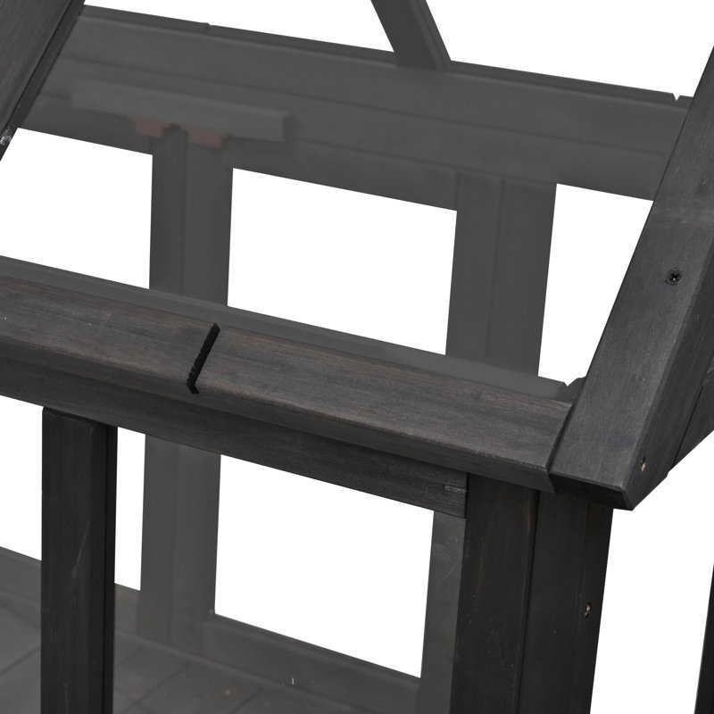 Serre à cadre froid avec roulettes de 47 po x l 23,6 po pour l'intérieur et l'extérieur, Noir, noir, noir, noir
