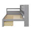 Lit de jour en bois en L avec sept armoires de rangement et deux tiroirs, lit multifonctionnel avec table d'étude-115146805-115146803