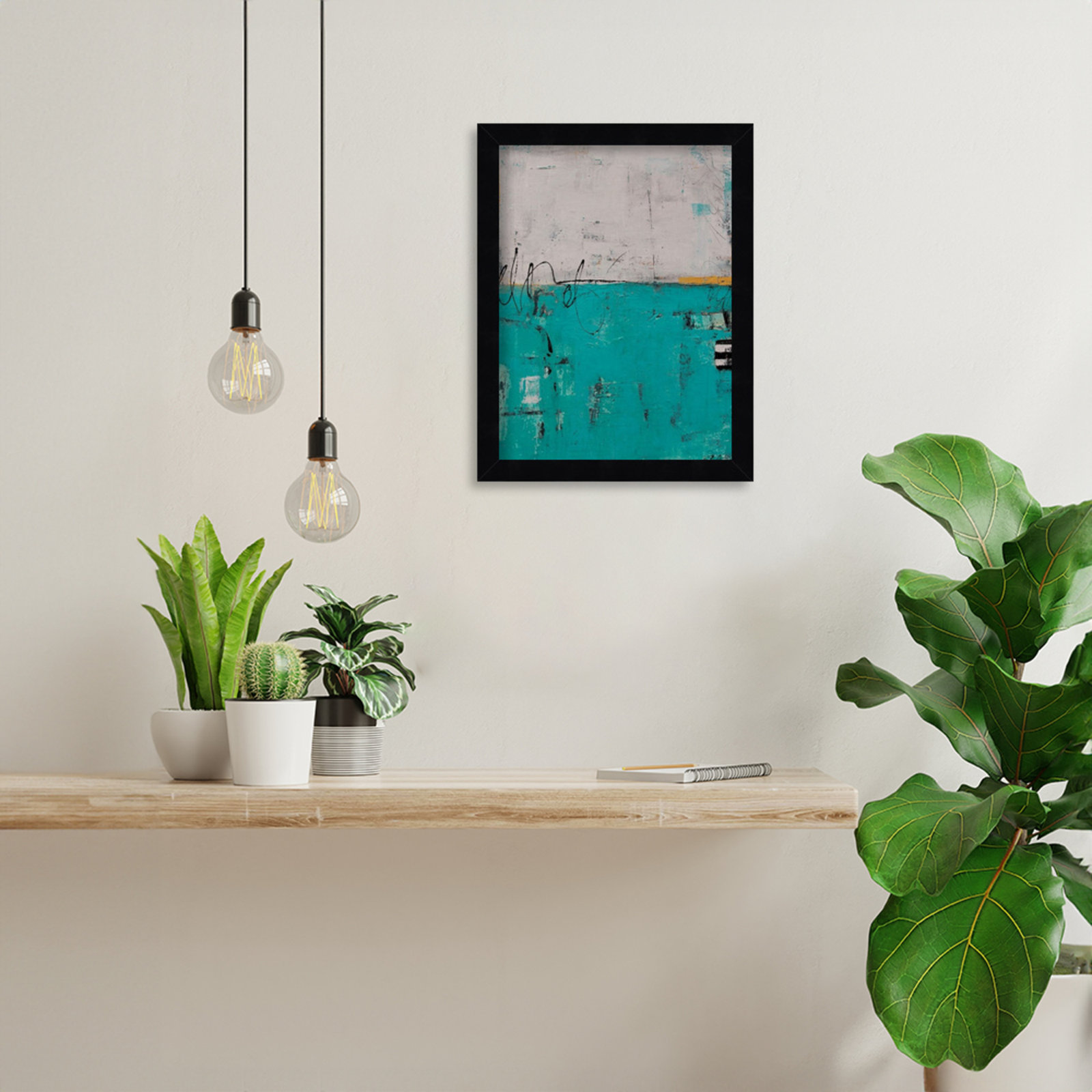 Urban Harmony Print by Erin Ashley, 13" H x 10" W, Black