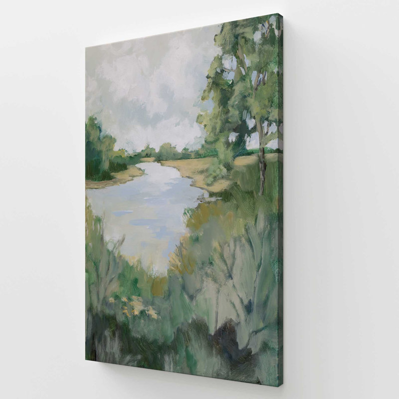 Peaceful Riverside View I Canvas Print, 54" H x 36" W x 1.25" D, Stretched Canvas