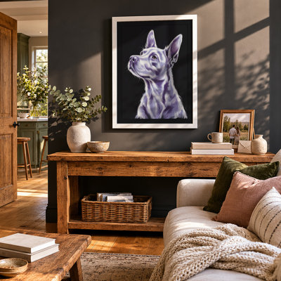 Poised Chihuahua Modern - Framed Print