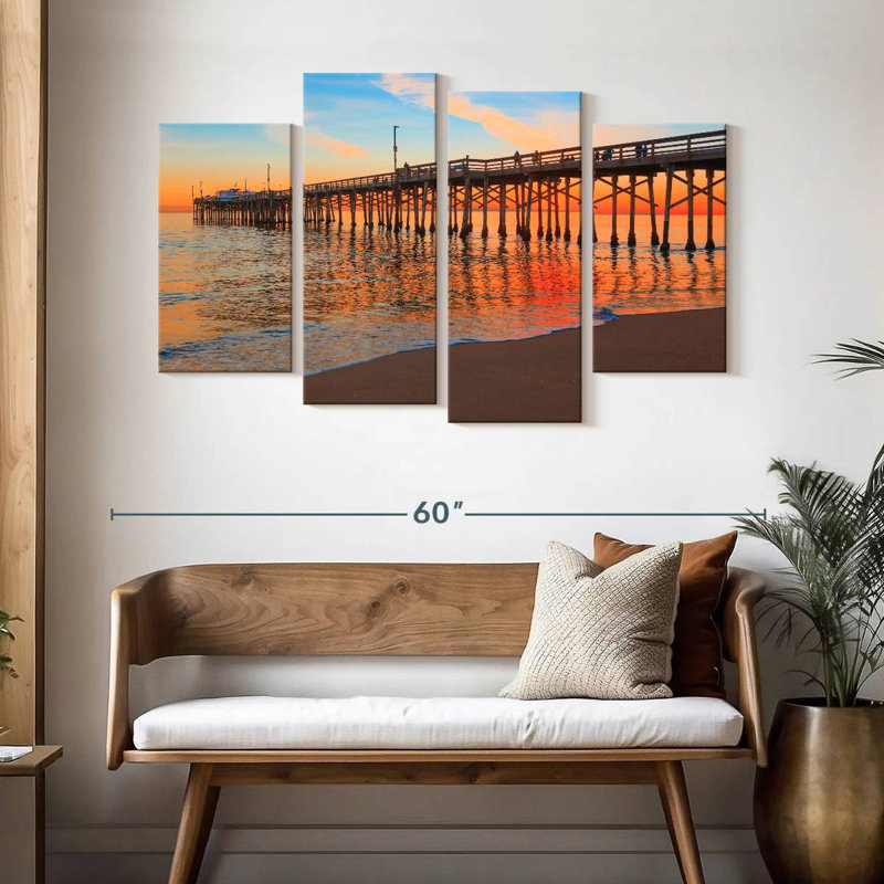 Coucher de soleil Gillard Balboa Pier, H 32 po x l 52 po