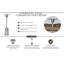 Fire Sense Performance Series Patio Heater with Wheels 50,000 BTU Output-Unpainted Stainless Steel