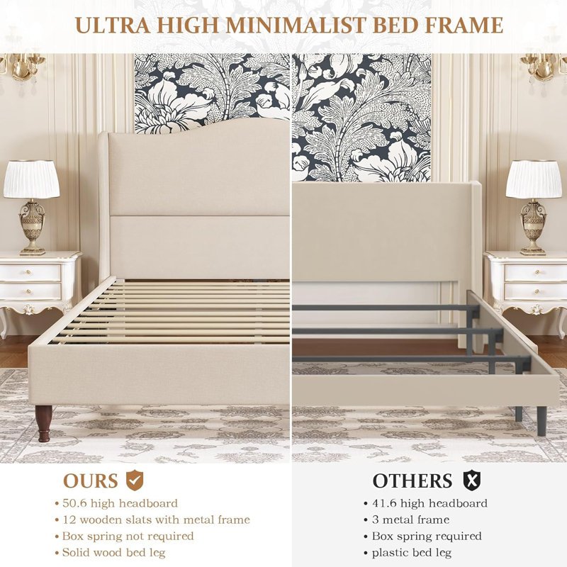 Clairemarie Upholstered Platform Bed