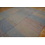 Tapis bleu / gris en laine noué à la main de conception unique 9 pi x 12 pi