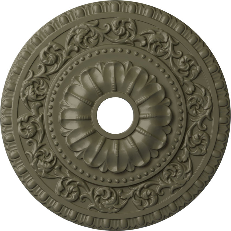 Médaillon de plafond 23 1/2 "x 3 1/2" x P 2 1/8 "(convient aux auvents jusqu'à 3 1/2"), Pierre Spartan