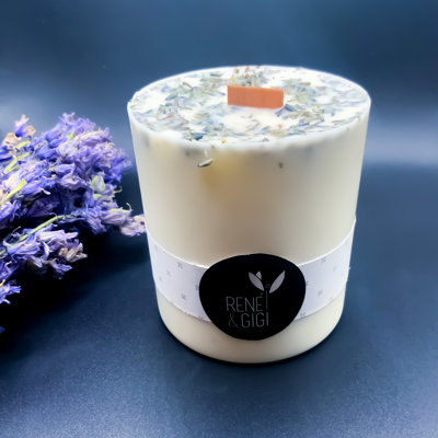 None Scented Pillar Candle