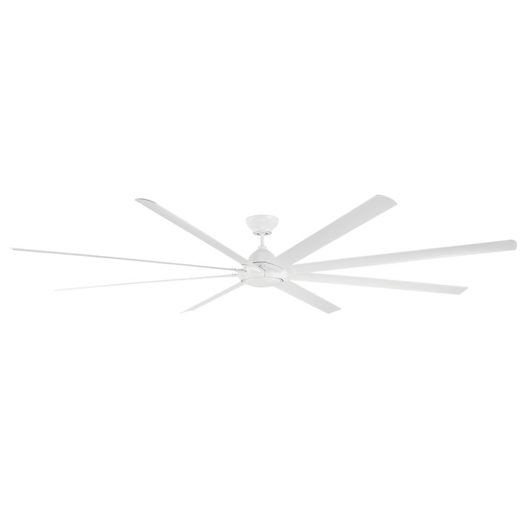 Hydra 120" 8 - Blade Ceiling Fan with Light Kit Included