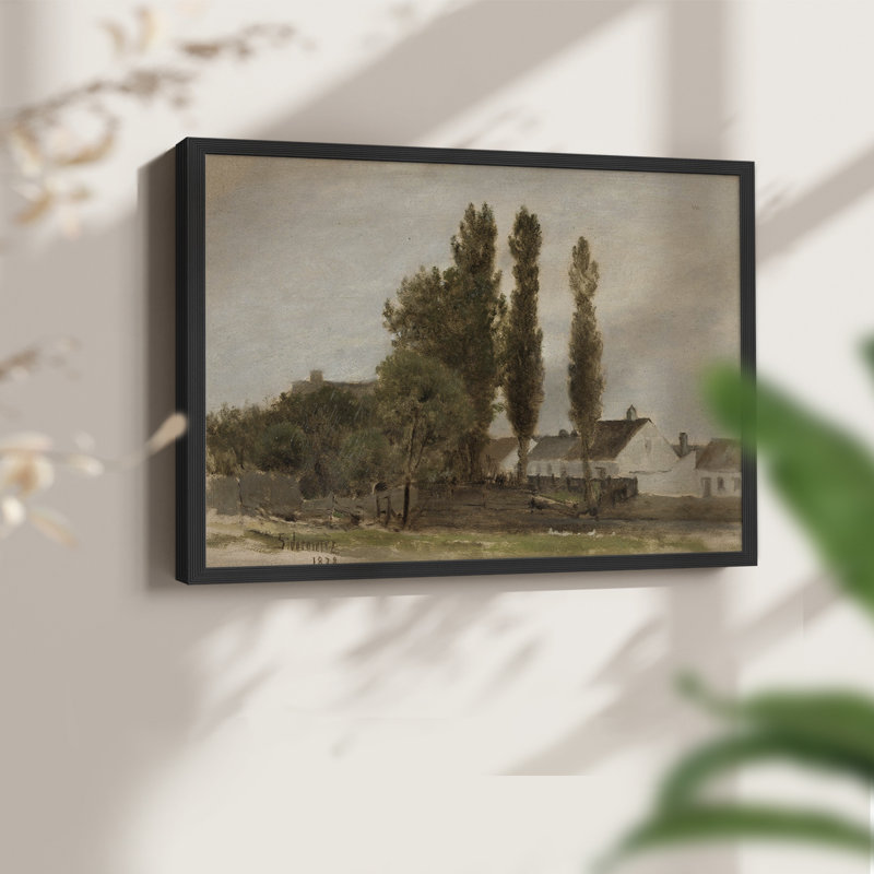 Paysages rétro-CLXVI-impression encadrée - réaménageable, H 22 po x l 28 po, Noir