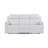 6026 White Reclining Sofa With Led