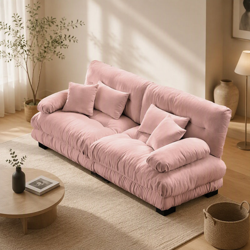 Canapé confortable à deux places pour le salon, rehaussant le style et la détente