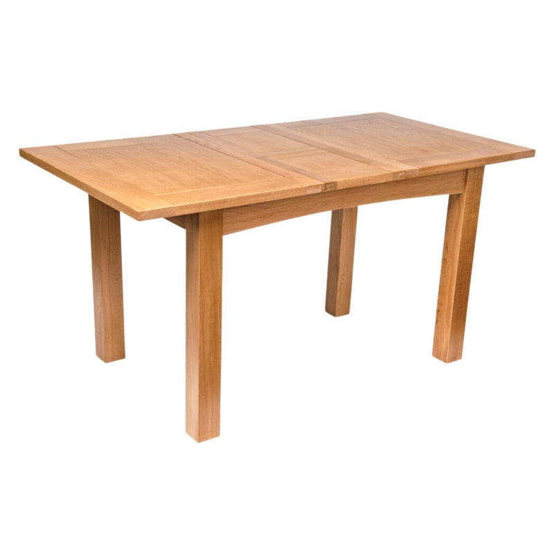 Extendable Oak Solid Wood Base Dining Table
