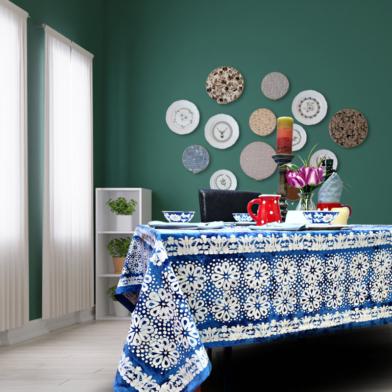 Floral Burst 100% Cotton Tablecloth Collection, 90" x 60"