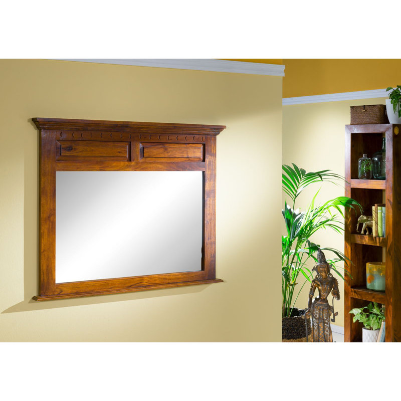 Oxford Wood Wall Mirror, Honey